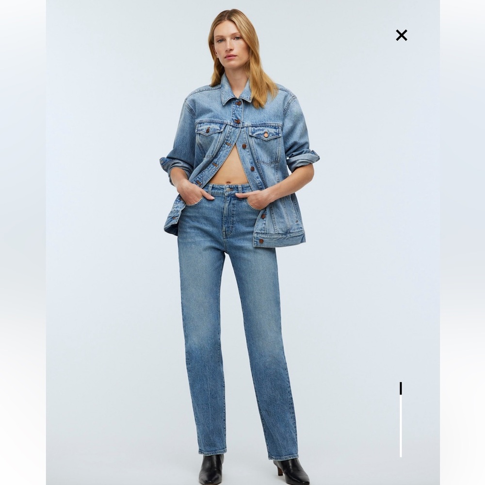 Madewell Straight Leg Jeans in Light Blue Denim